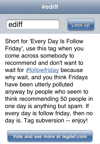 Tagdef app screenshot